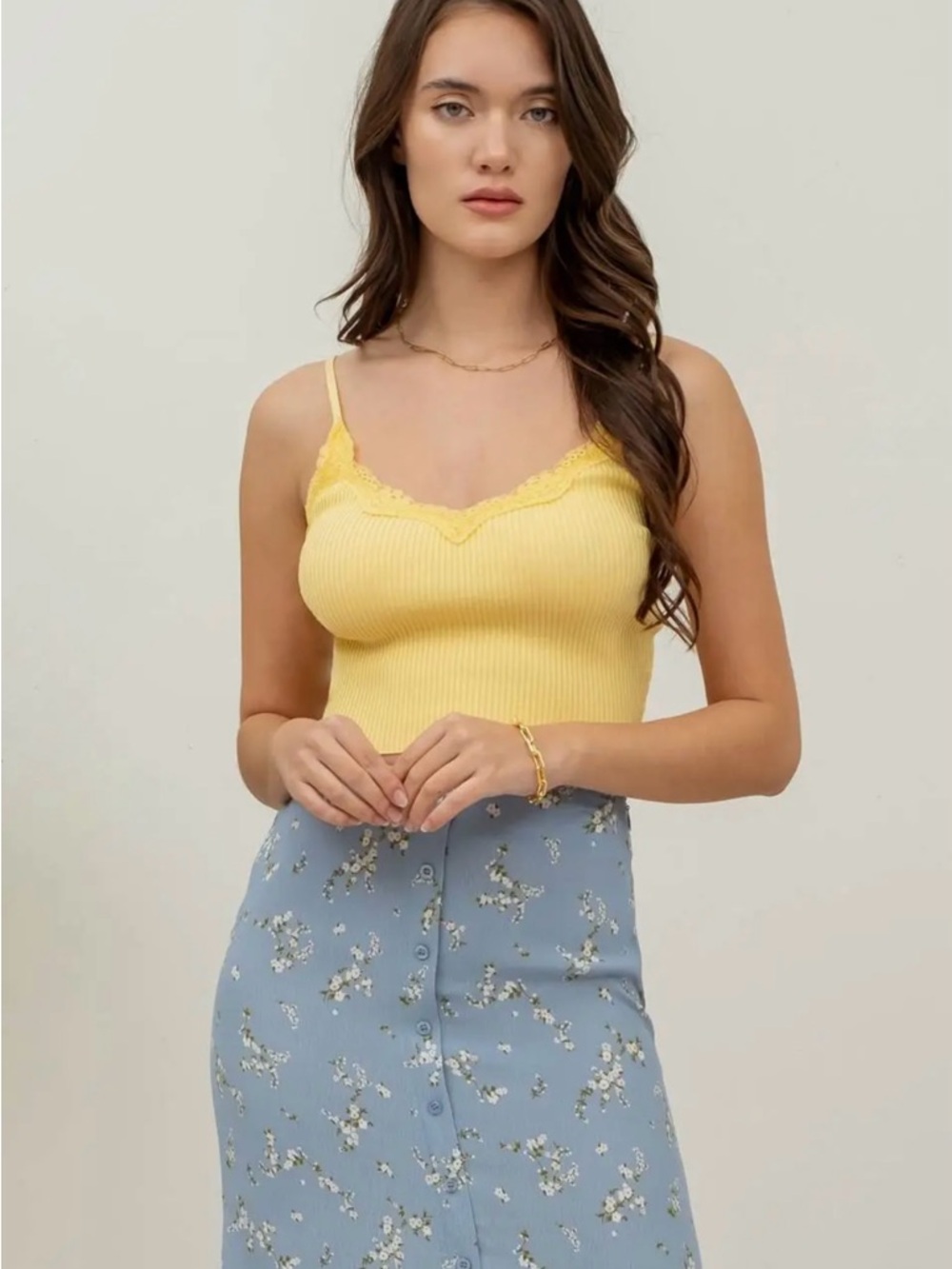 🆕🤍YELLOW AVA TANK